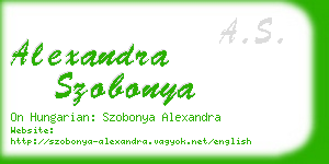 alexandra szobonya business card